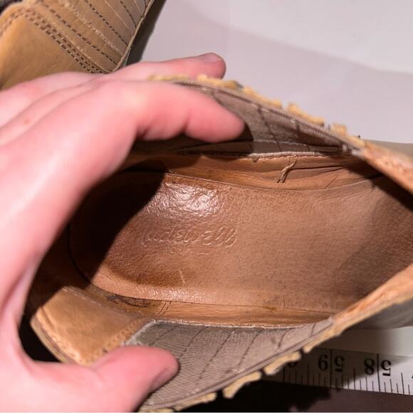 Madewell Spencer Taupe Chelsea Slip On Leather Ankle Boots Size 8.5 - Picture 8 of 11